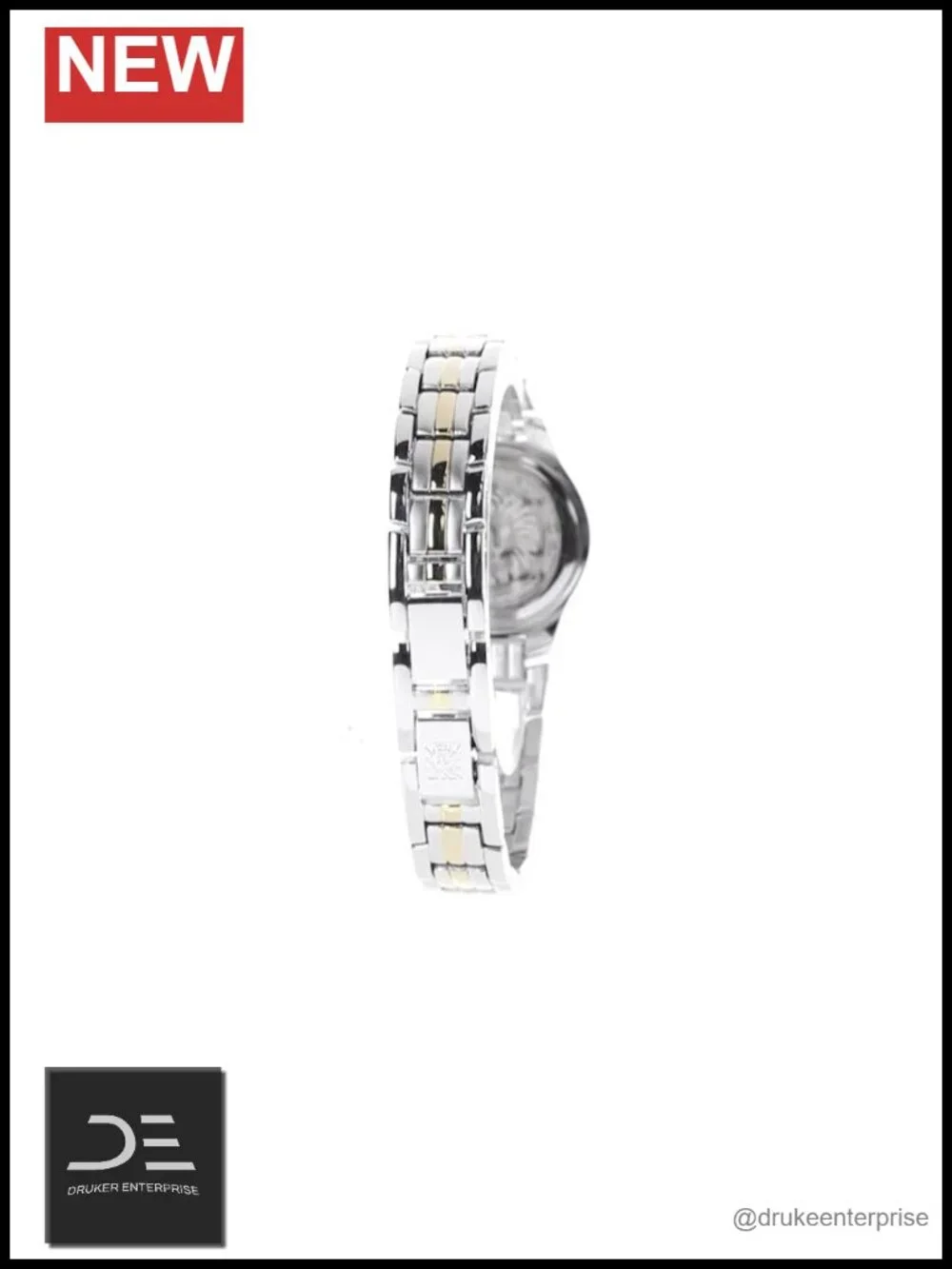 Two-tone Metal Bracelet Watch with Japanese Quartz Movement
